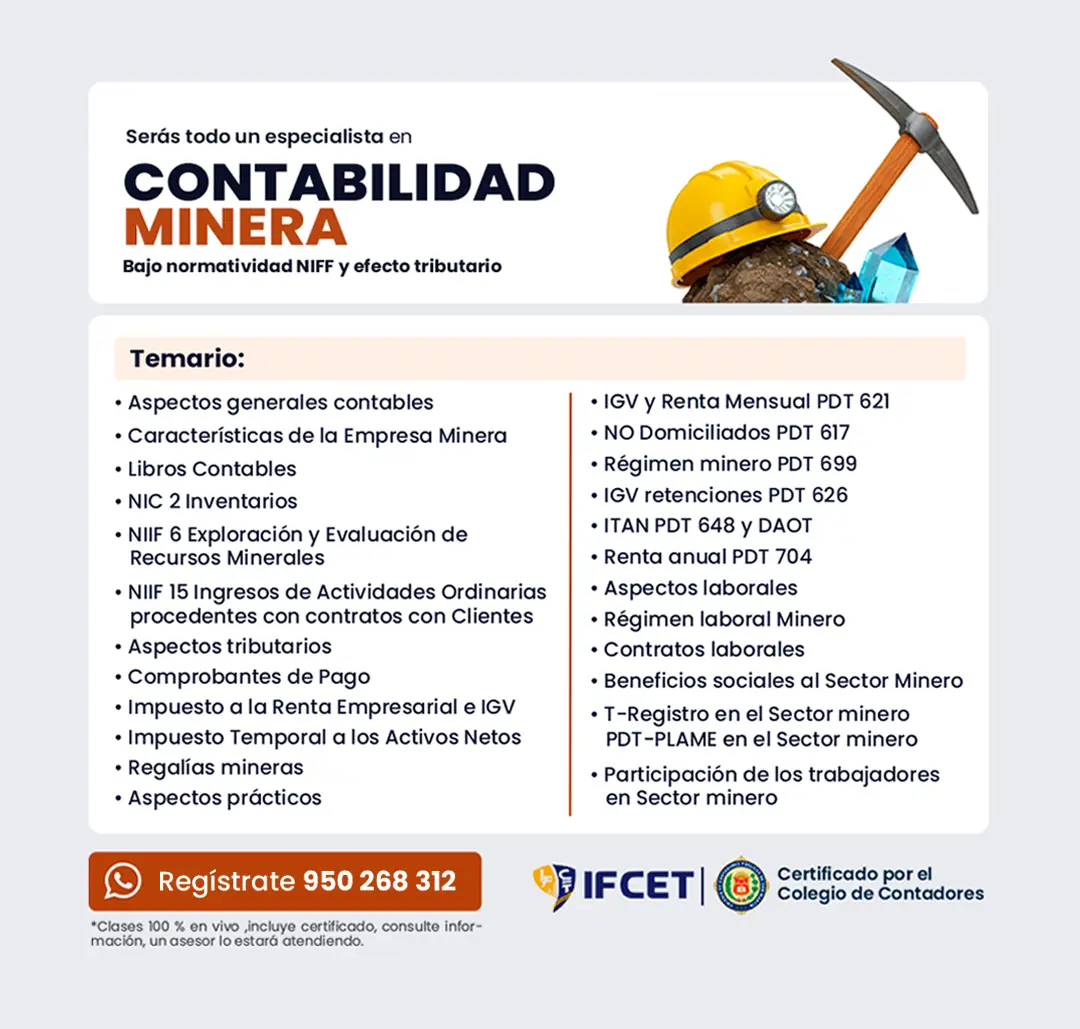 Curso Especializado de Contabilidad Minera