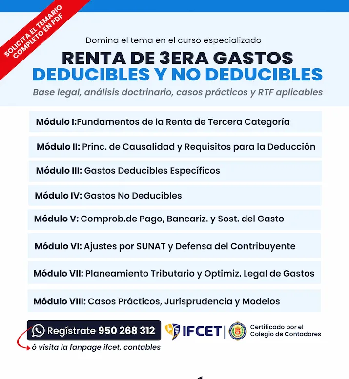  Renta De Tercera Gastos Deducibles Y No Deducibles